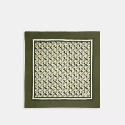 Coach Horse And Carriage Print Silk Square Scarf In Multi