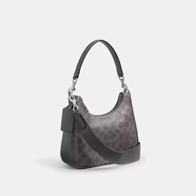 Coach Nolan Hobo Bag In Signature Canvas In Gray