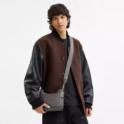 Coach Nolan Hobo Bag In Signature Canvas In Gray