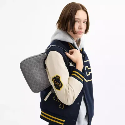 Coach Nolan Hobo Bag In Signature Canvas In Gray