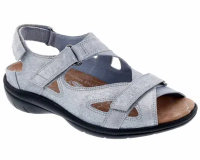 Barefoot Freedom Women's Lagoon Sandals In Denim Dusty Leather In Blue