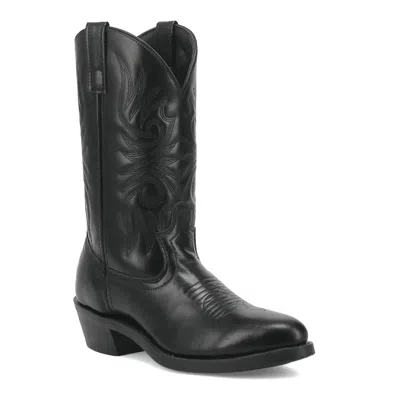 Laredo Paris Western Boots Men's Black Leather Mid-calf Cowboy Gal1121 In Black