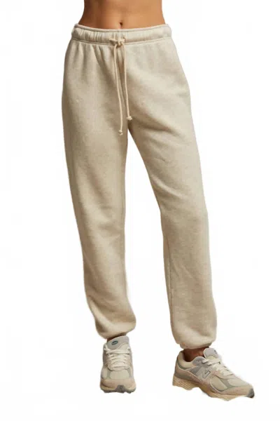 Perfectwhitetee Michelle Cotton Fleece Sweatpant In Oatmeal In Neutral
