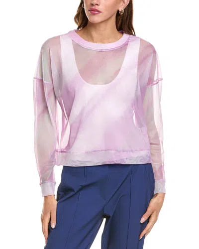 Lucky In Love Mystic Petal Mesh Top In Purple