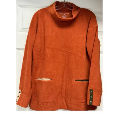Wild Palms Women's Fleece Pullover Tunic In Persimmon In Brown