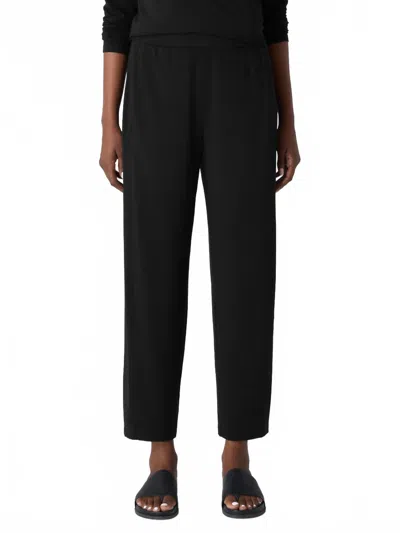 Eileen Fisher Stretch Jersey Knit Lantern Pant In Black In Black