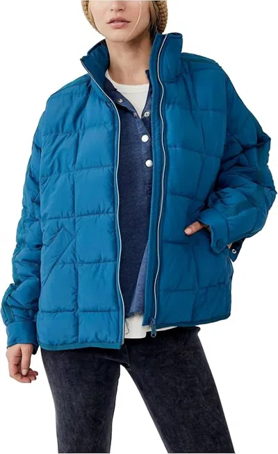 Free People Pippa Packable Jacket In Blue Iris In Blue