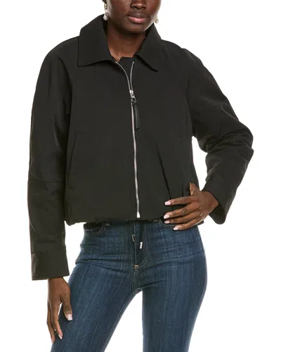 Endless Rose Zip-up Collared Jacket In Black