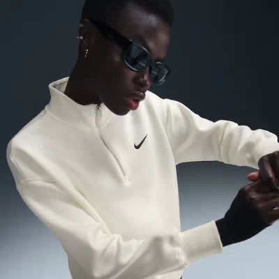 Nike Women's  Sportswear Phoenix Fleece Oversized 1/4-zip Long Sweatshirt In Neutral