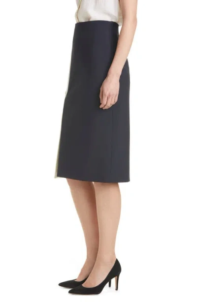 Hugo Boss Boss Vianno Colorblock Pencil Skirt In Black