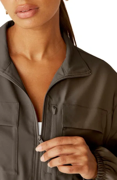 Beyond Yoga City Chic Jacket In Brown