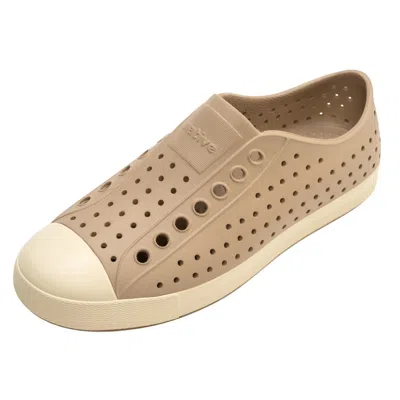 Native Shoes Jefferson Sneakers Men's Flax Tan Perforated Casual Shoes Rhs6200 In Brown
