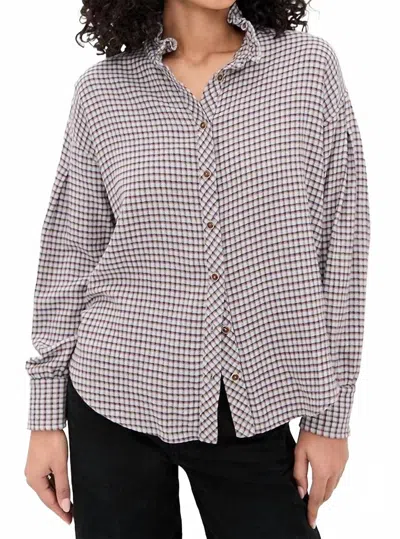 Xirena Jensen Shirt In Baby Blue Check In Multi