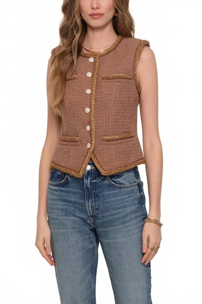 Heartloom Shirley Tweed Vest In Graham In Brown
