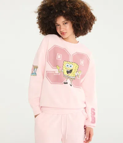 Aéropostale Spongebob X 99 Crew Sweatshirt In Pink