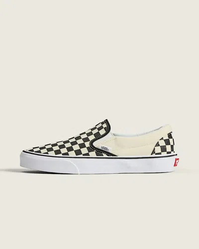 Vans Unisex Classic Slip On Checkerboard Shoes In Black Off White In Multi