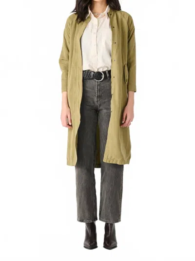 Dex Longline Drapey Bomber Jacket In Olive In Green