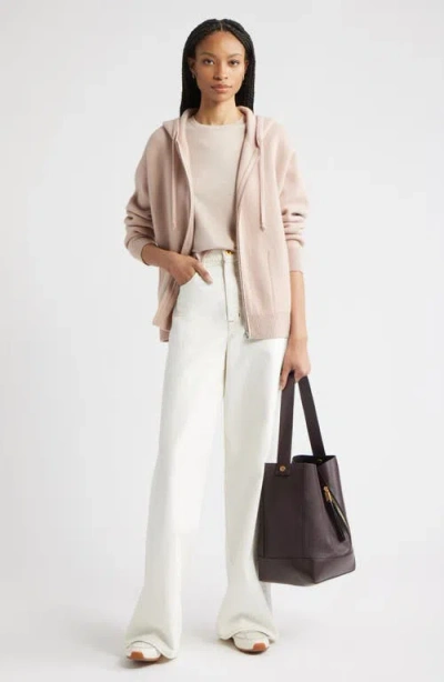 Nordstrom Wool Blend Zip Hoodie Cardigan In Neutral