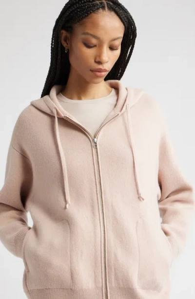 Nordstrom Wool Blend Zip Hoodie Cardigan In Neutral