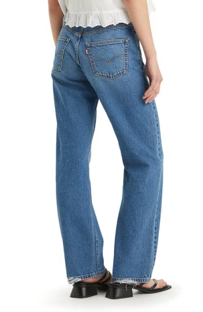 Levi's 501 Curve High Rise Straight Jeans In Lucid Dream In Blue