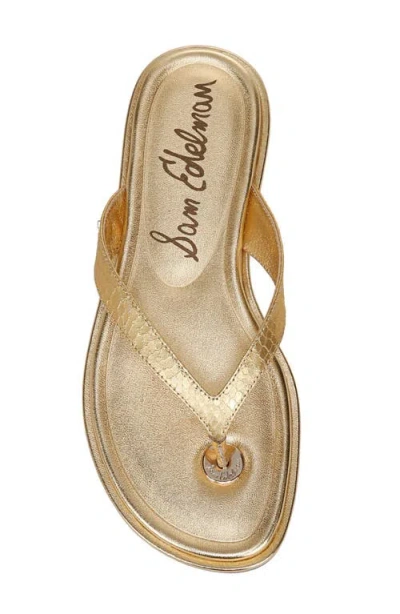 Sam Edelman Remi Flip Flop In Gold
