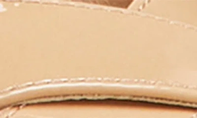 Stuart Weitzman Dayna Patent Crisscross Wedge Platform Sandals In Adobe