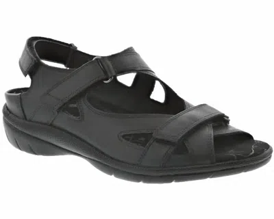 Barefoot Freedom Women's Lagoon Sandals In Black Leather In Black