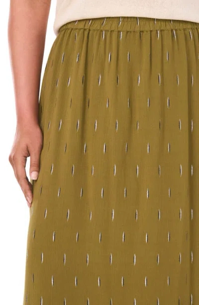 Halogen ® Metallic Accent Pull-on Midi Skirt In Green