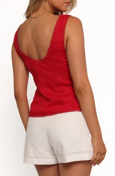 Petal And Pup Petal & Pup Renn Tie Front Sleeveless Top In Red