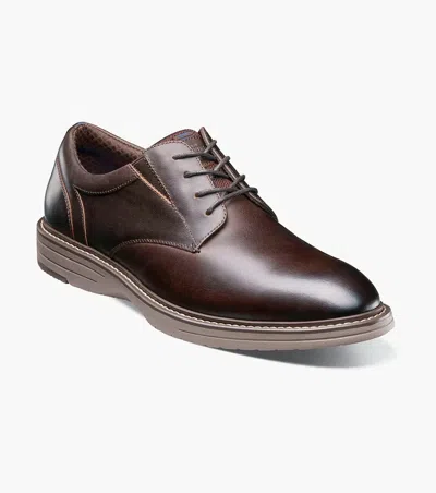 Nunn Bush Griff 85078-249 Oxford Men Wide Brown Plain Toe Dress Shoes Gal2041