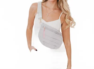 Pretty Simple Jolie Puffer Belt Bag In Grey In Gray