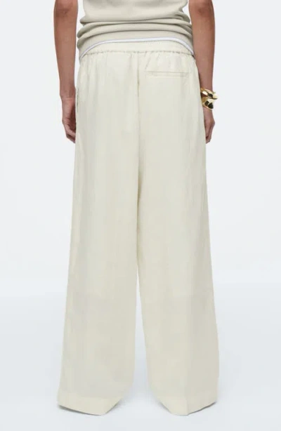 Cos Column Linen Straight Leg Pants In Neutral