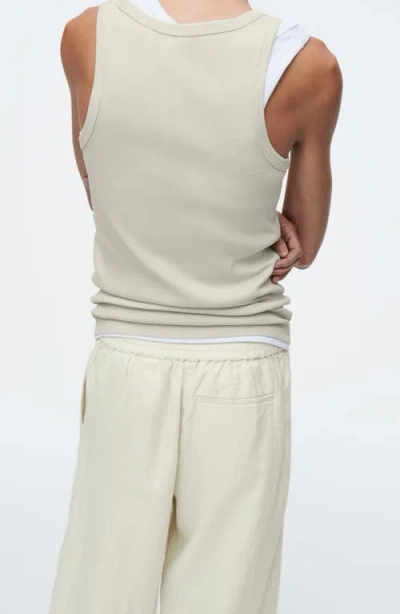 Cos Column Linen Straight Leg Pants In Neutral