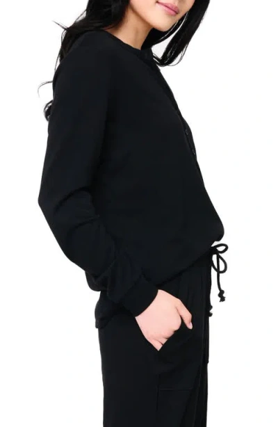 Gibsonlook Serene Mornings Henley Top In Black