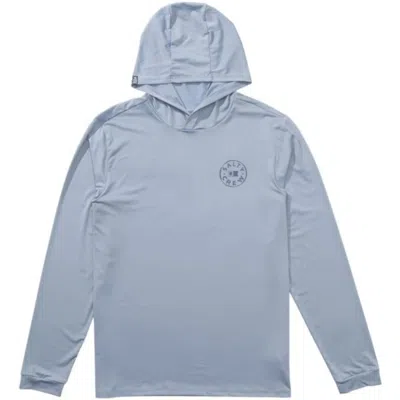 Salty Crew Watermark Hoodie Mens Blue Fog Stretch Long Sleeve Pullover Gbo769 In Blue
