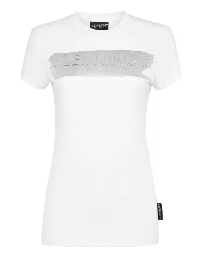 Plein Sport T-shirt Round Neck Sexy Pure Fit In White