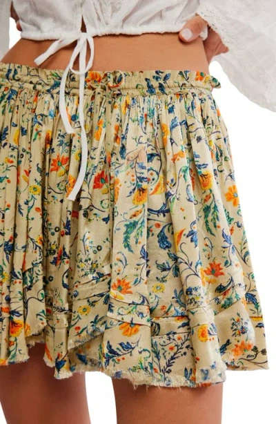 Free People One Third Charm Shine Print Miniskirt In Multi