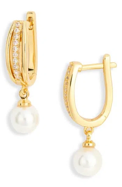 Nordstrom Rack Demi-fine Cubic Zirconia & Faux Pearl Drop Earrings In Multi