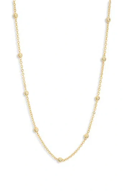 Nordstrom Rack Demi-fine Ball Station Chain Necklace In Gold