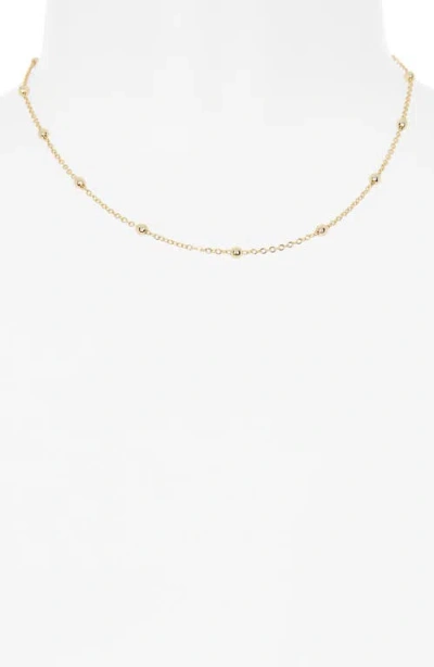 Nordstrom Rack Demi-fine Ball Station Chain Necklace In Gold