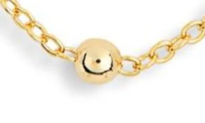 Nordstrom Rack Demi-fine Ball Station Chain Necklace In Gold