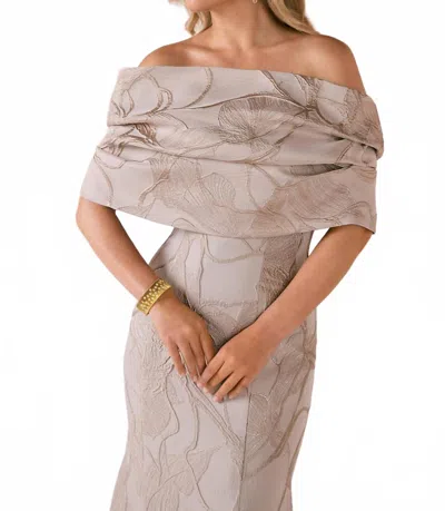 Anne Barge Mae Wrap In Taupe In Gold