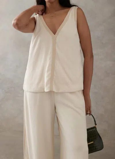 Sancia Lira Top In Shell In Neutral