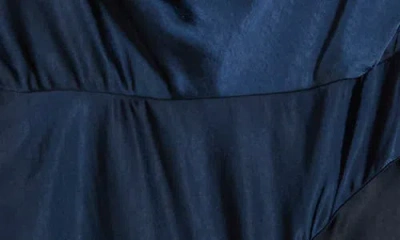A.l.c . Jasmine Asymmetric Satin Dress In Blue