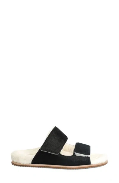 Revitalign Amelia Faux Fur Lined Slide Slipper In Black