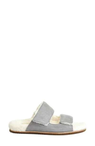 Revitalign Amelia Faux Fur Lined Slide Slipper In Gray