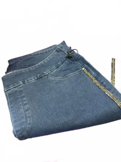 Lulu-b Women's Studded Sparkle Pants In Blue In Blue