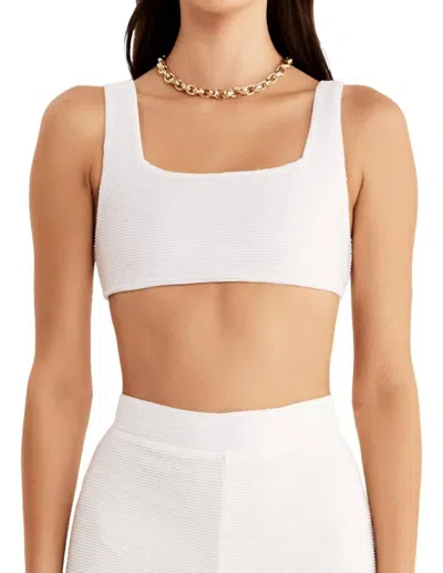 Rumer Rosa Crop Top In White In White