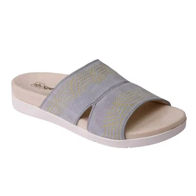 Spenco Twilight Ellie Sp1070lgr Sandal Womens Light Gray Slip On Slide Gal2053 In Gray