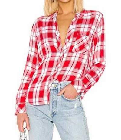 Rails Women's Hunter Top In Candy Apple White In Red